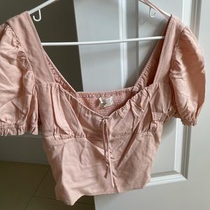 Light Pink Puffer Shoulder Shirt